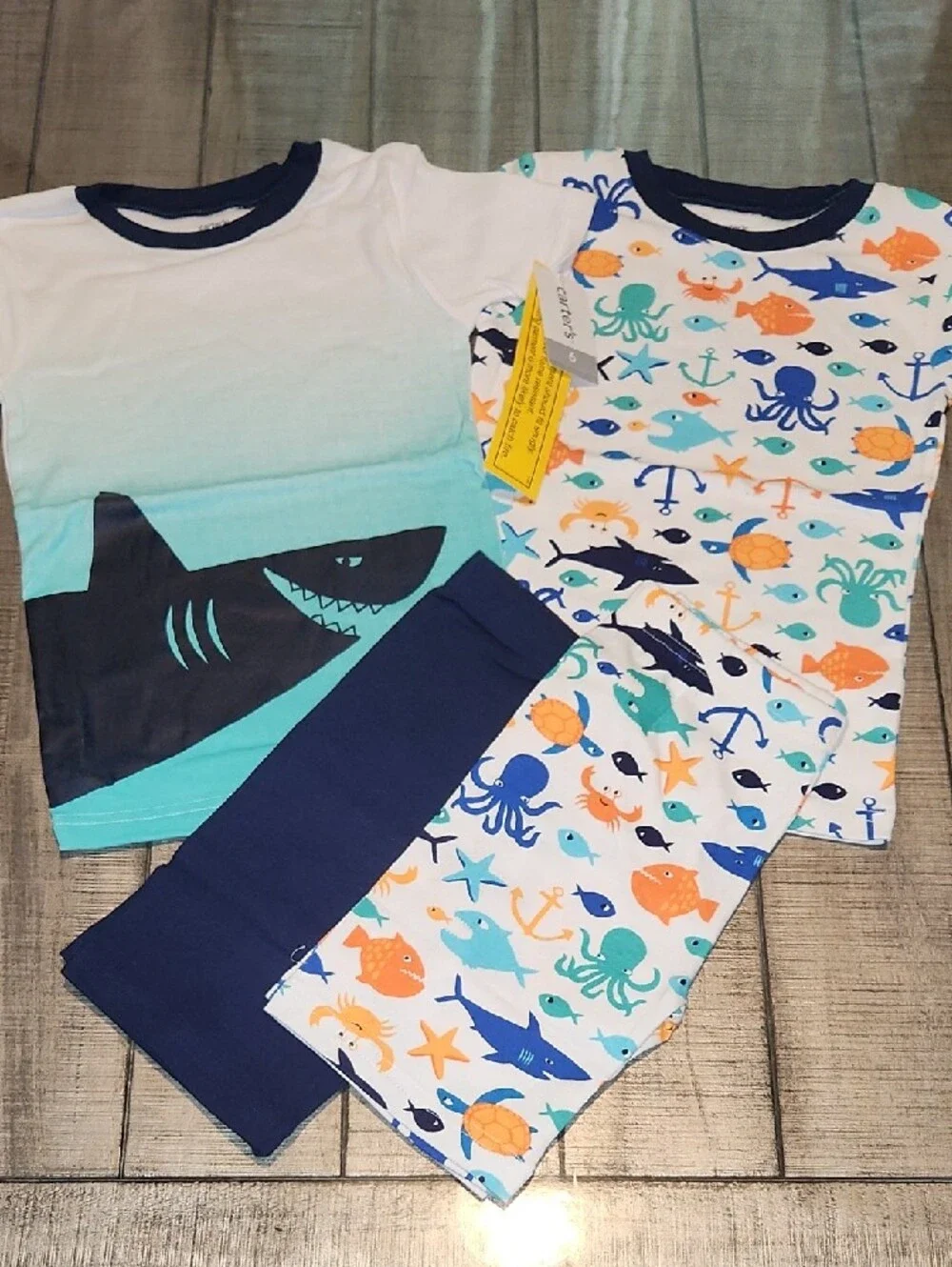NWT Carter's Boys' Ocean Shark Swim Set - Blue/Teal
